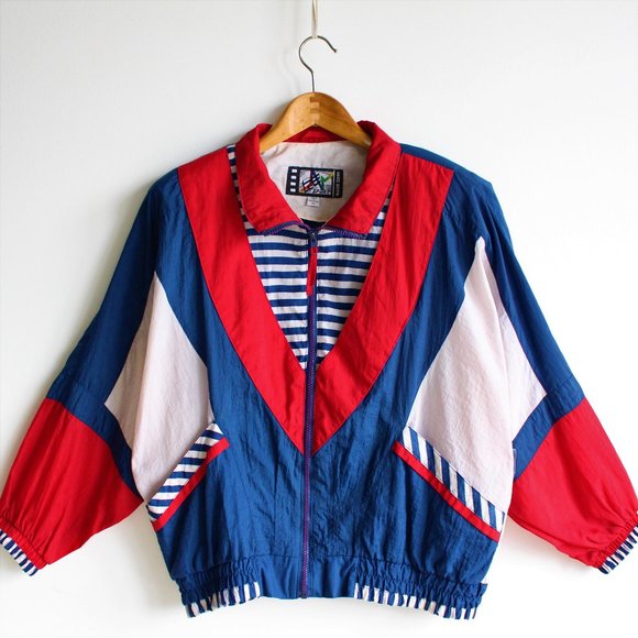 Vintage 90's River Edge Sailor Windbreaker Jacket - Picture 1 of 10